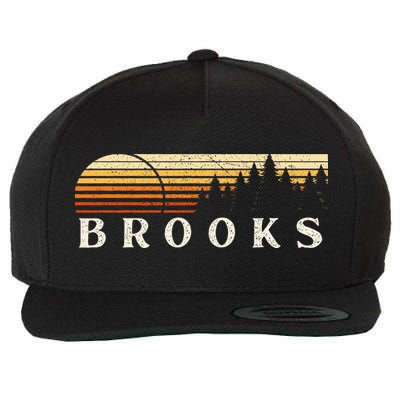 Brooks La Vintage Evergreen Sunset Eighties Retro Wool Snapback Cap