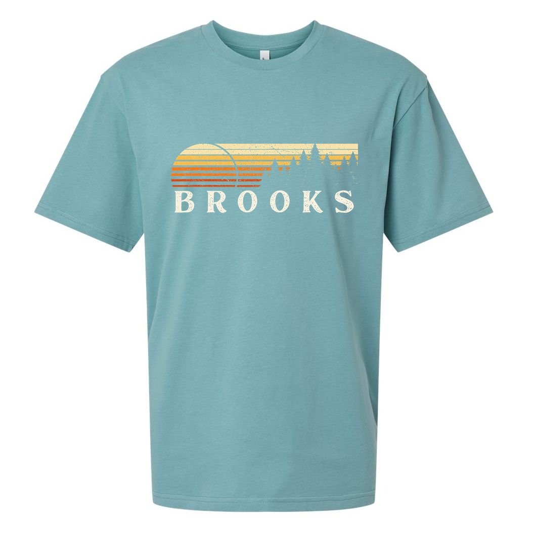 Brooks La Vintage Evergreen Sunset Eighties Retro Sueded Cloud Jersey T-Shirt