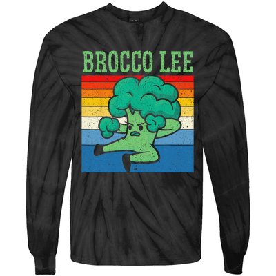 Brocco Lee Vegetable Vegetarian Vegan Broccoli Tie-Dye Long Sleeve Shirt