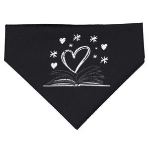 Bookworm Librarian Valentines Day Gift Book Reading USA-Made Doggie Bandana