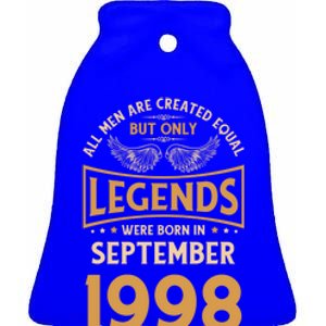 Birthday Legends Were Born In September 1998 Great Gift Ceramic Bell Ornament