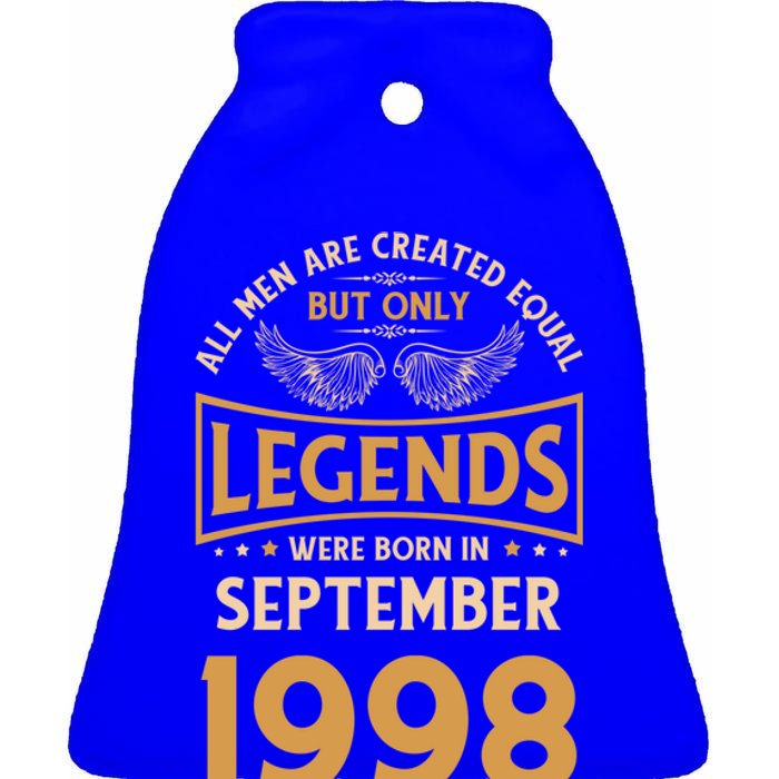 Birthday Legends Were Born In September 1998 Great Gift Ceramic Bell Ornament