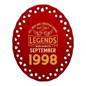 Birthday Legends Were Born In September 1998 Great Gift Ceramic Oval Ornament