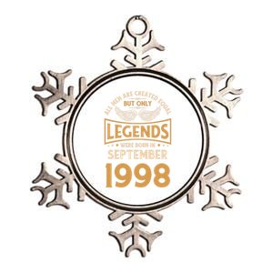 Birthday Legends Were Born In September 1998 Great Gift Metallic Star Ornament