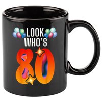 Birthday Look Who'S 80 I'M Eighty Years 80th Birthday 11oz C Handle Ceramic Mug