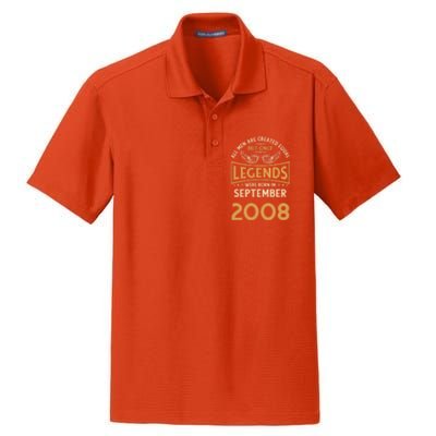 Birthday Legends Were Born In September 2008 Gift Dry Zone Grid Polo