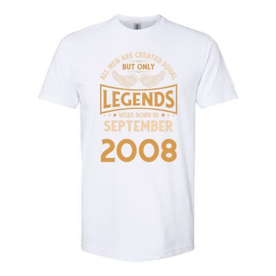 Birthday Legends Were Born In September 2008 Gift Softstyle CVC T-Shirt