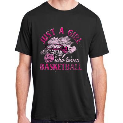 Basketball Lover Women Girls Basketball Player Basketball Adult ChromaSoft Performance T-Shirt