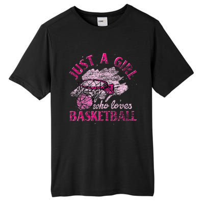 Basketball Lover Women Girls Basketball Player Basketball Tall Fusion ChromaSoft Performance T-Shirt