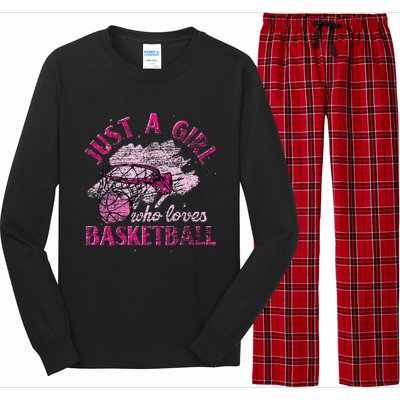 Basketball Lover Women Girls Basketball Player Basketball Long Sleeve Pajama Set