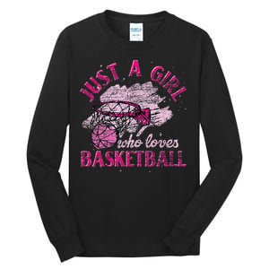 Basketball Lover Women Girls Basketball Player Basketball Tall Long Sleeve T-Shirt