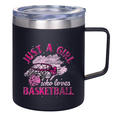 Basketball Lover Women Girls Basketball Player Basketball 12oz Stainless Steel Coffee Mug