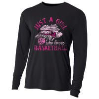 Basketball Lover Women Girls Basketball Player Basketball Cooling Performance Long Sleeve Crew