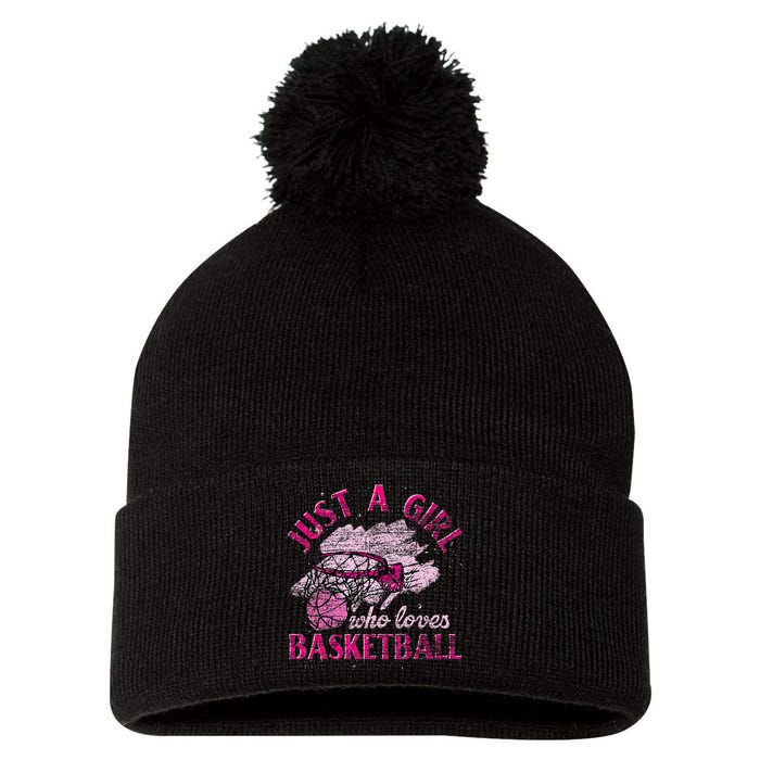 Basketball Lover Women Girls Basketball Player Basketball Pom Pom 12in Knit Beanie