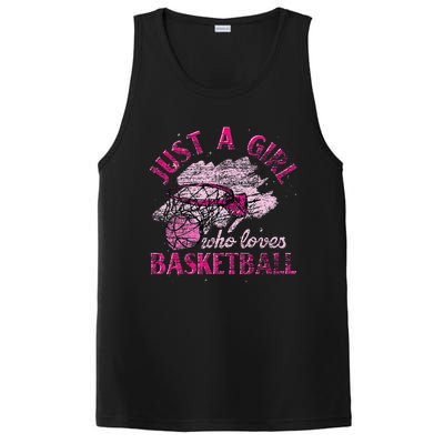 Basketball Lover Women Girls Basketball Player Basketball PosiCharge Competitor Tank