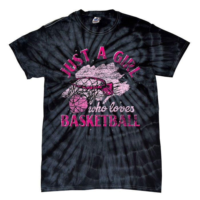 Basketball Lover Women Girls Basketball Player Basketball Tie-Dye T-Shirt