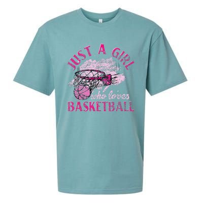 Basketball Lover Women Girls Basketball Player Basketball Sueded Cloud Jersey T-Shirt