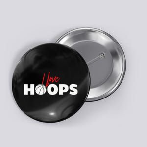 Basketball Lover Women Girls Basketball Player Basketball Button