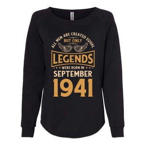 Birthday Legends Were Born In September 1941 Gift Womens California Wash Sweatshirt