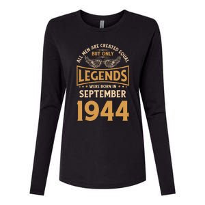 Birthday Legends Were Born In September 1944 Gift Womens Cotton Relaxed Long Sleeve T-Shirt