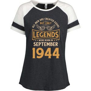 Birthday Legends Were Born In September 1944 Gift Enza Ladies Jersey Colorblock Tee