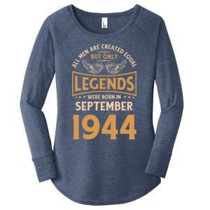 Birthday Legends Were Born In September 1944 Gift Women's Perfect Tri Tunic Long Sleeve Shirt