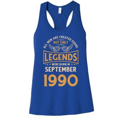 Birthday Legends Were Born In September 1990 Cool Gift Women's Racerback Tank