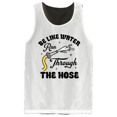 Be Like Water Run Through The Hose Mesh Reversible Basketball Jersey Tank