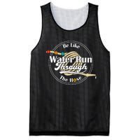 Be Like Water Run Through The Hose Funny Retro Vintage Mesh Reversible Basketball Jersey Tank