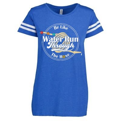 Be Like Water Run Through The Hose Funny Retro Vintage Enza Ladies Jersey Football T-Shirt