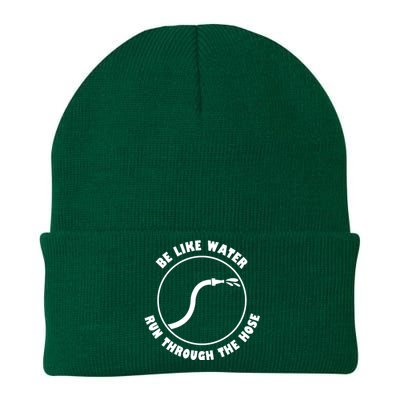 Be Like Water Run Through The Hose Knit Cap Winter Beanie