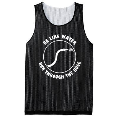 Be Like Water Run Through The Hose Mesh Reversible Basketball Jersey Tank