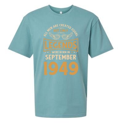 Birthday Legends Were Born In September 1949 Gift Sueded Cloud Jersey T-Shirt