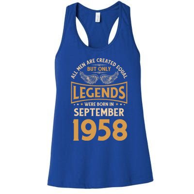 Birthday Legends Were Born In September 1958 Gift Women's Racerback Tank