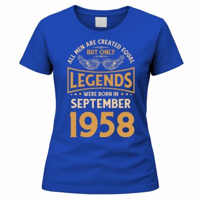 Birthday Legends Were Born In September 1958 Gift Women's T-Shirt