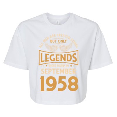 Birthday Legends Were Born In September 1958 Gift Bella+Canvas Jersey Crop Tee