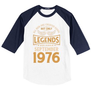 Birthday Legends Were Born In September 1976 Cool Gift Baseball Sleeve Shirt