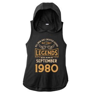 Birthday Legends Were Born In September 1980 Gift Ladies PosiCharge Tri-Blend Wicking Draft Hoodie Tank