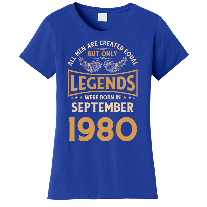 Birthday Legends Were Born In September 1980 Gift Women's T-Shirt