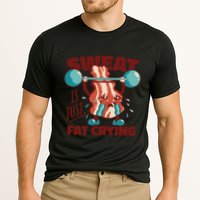 Bacon Lifting Weights Sweat Is Just Fat Crying Gift Cooling Performance Crew T-Shirt