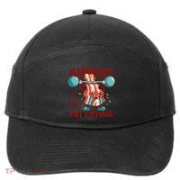 Bacon Lifting Weights Sweat Is Just Fat Crying Gift 7-Panel Snapback Hat