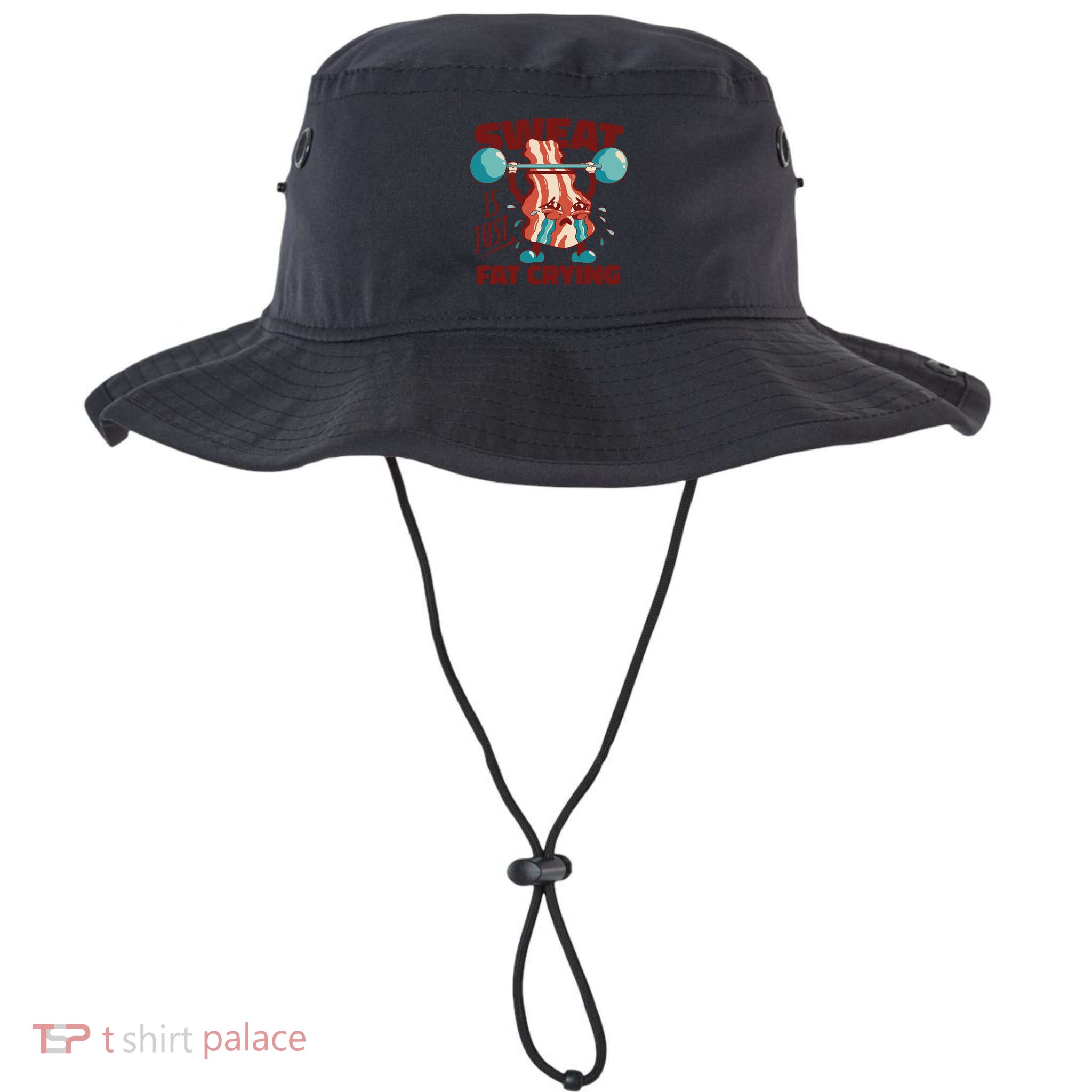 Bacon Lifting Weights Sweat Is Just Fat Crying Gift Bucket Hat