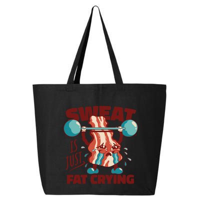 Bacon Lifting Weights Sweat Is Just Fat Crying Gift 25L Jumbo Tote