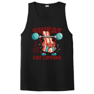 Bacon Lifting Weights Sweat Is Just Fat Crying Gift PosiCharge Competitor Tank