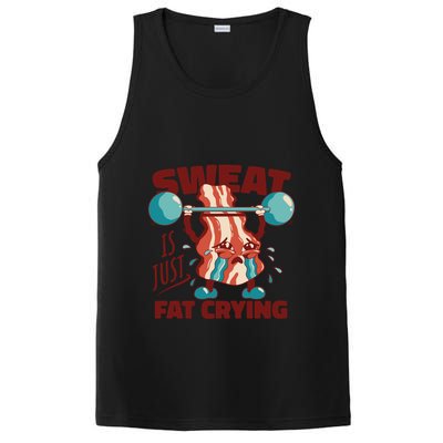 Bacon Lifting Weights Sweat Is Just Fat Crying Gift PosiCharge Competitor Tank