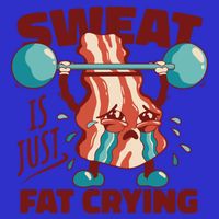 Bacon Lifting Weights Sweat Is Just Fat Crying Gift Mesh Reversible Basketball Jersey Tank