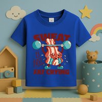 Bacon Lifting Weights Sweat Is Just Fat Crying Gift Toddler T-Shirt