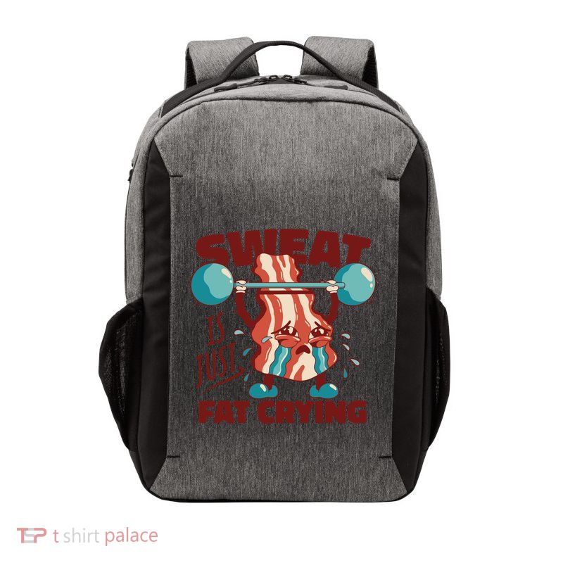 Bacon Lifting Weights Sweat Is Just Fat Crying Gift Vector Backpack