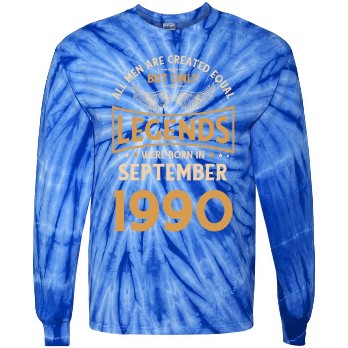 Birthday Legends Were Born In September 1990 Meaningful Gift Tie-Dye Long Sleeve Shirt