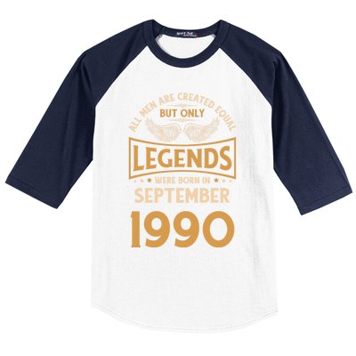 Birthday Legends Were Born In September 1990 Meaningful Gift Baseball Sleeve Shirt